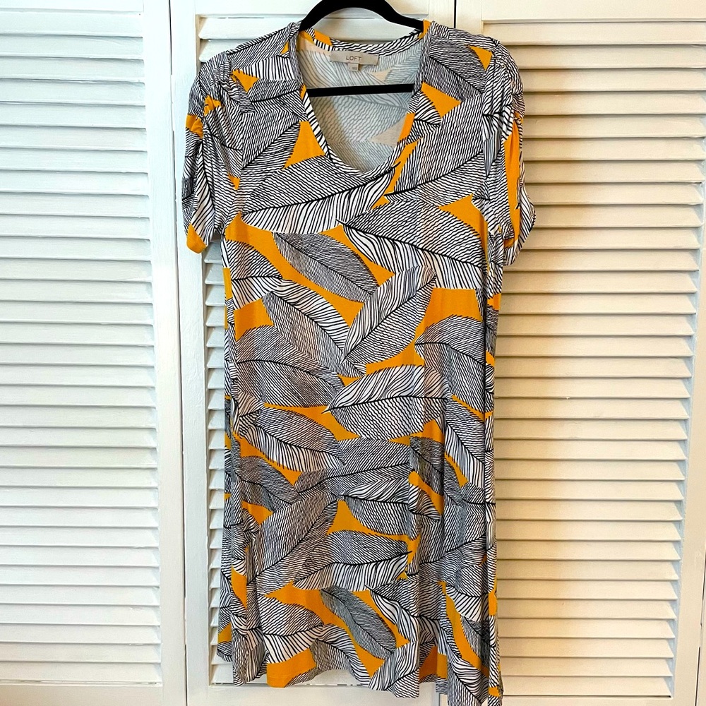 Palm Leaf T-shirt Dress by Loft